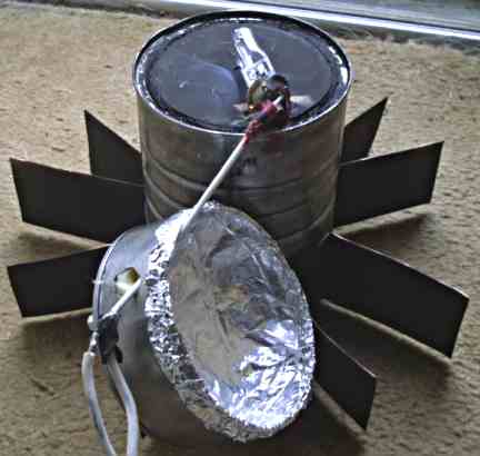 Model 2.1 with halogen heater, insulated base, and legs