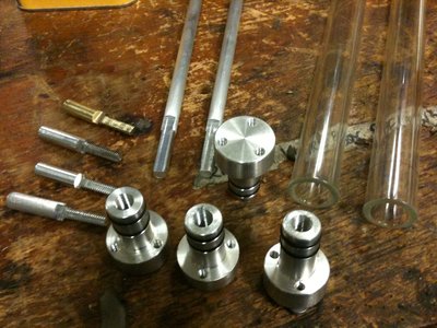 Admittedly, I got a bit carried away with spare parts... just want to have lots of sizes of everything since my lathe access and fusor are 3000 miles apart.