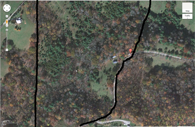 My place, or most of it.  Was mostly cleared fields when I bought it.  There are four buildings here, but one is completely hidden in the woods.