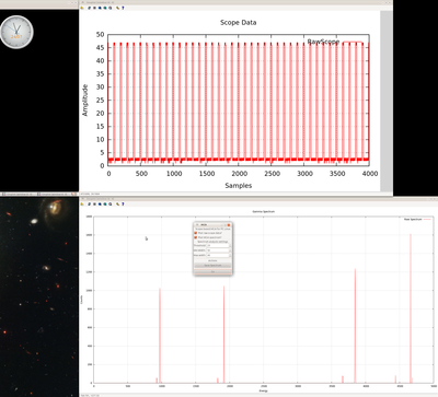 Screenshot of the two plots this makes, with the program GUI on top of one of them - simple, eh?