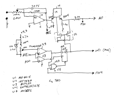New schematic.  Top half runs of 5v, lower part on 3.3v