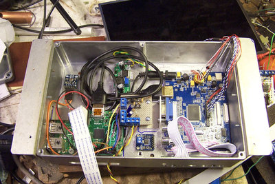 The Pi chassis, to be mounted in a wall in my remote location - I'm moving from this man-cave to there.
