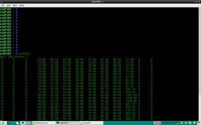Screenshot from the pi