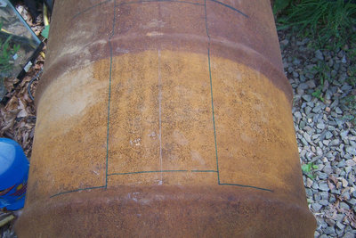 Barrel markings for sawing