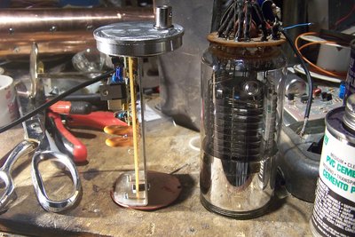 Partial mockup of power supply and other end cap
