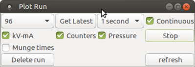 The GUI for the other plot program.  Both use the database on the fusor pi.
