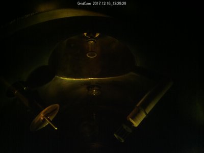 Inside the tank.