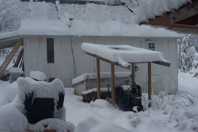 Even the generator exhaust had to dig out