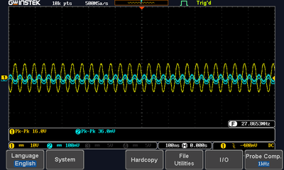 Bad phase and divide ratio, note frequency here.