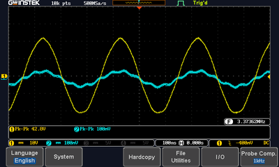 Note harmonics and wrong divide ratio, only a couple hundred kHz wide with this visible at most here.