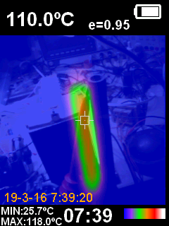 Nothing gets hot but the load...At least not quickly.