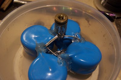 The top, testing the fit in the container