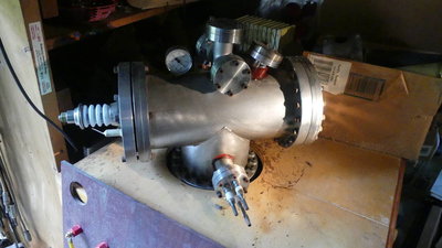 Bill's old fusor tank, which needs some work, but basically is good.