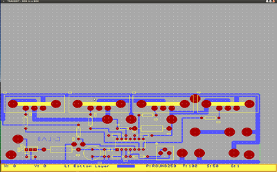 PCB layout in trax/dos/linux software