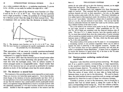 Wavefunction of a deuteron and removal of some simplifications