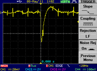Screen shot from scope