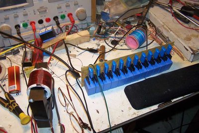 12 stage bigger stack, I used two of these in series at about 3kv/stage.  See simple transformer.