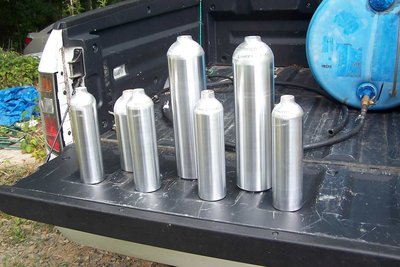 Tanks, outsides cleaned up.